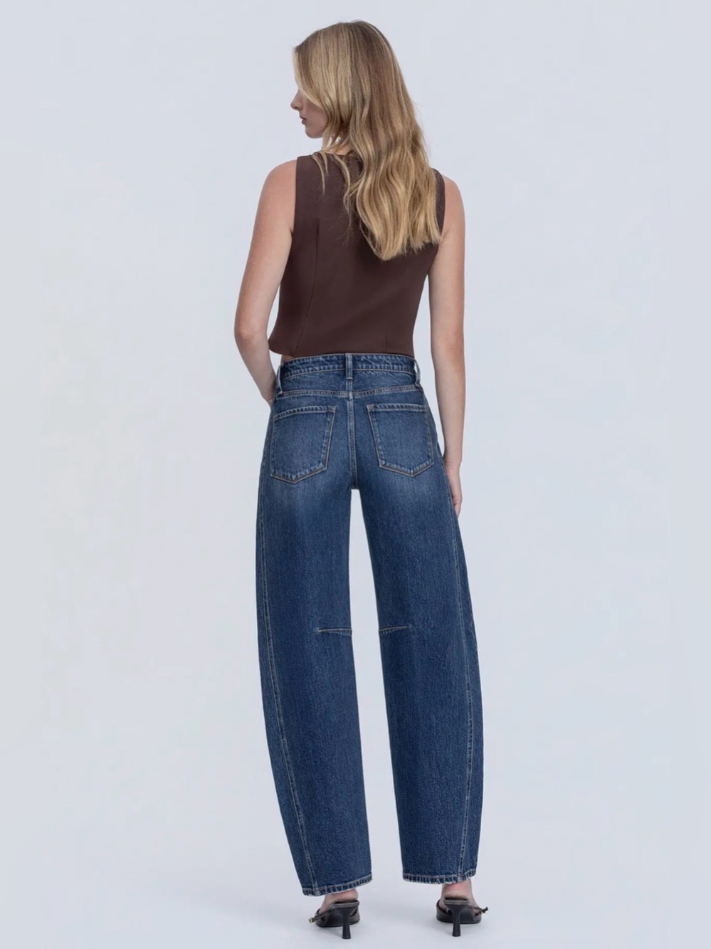 NWT Vervet Barrel Jeans High Rise Dark Wash Jadeite - Picture 2 of 6
